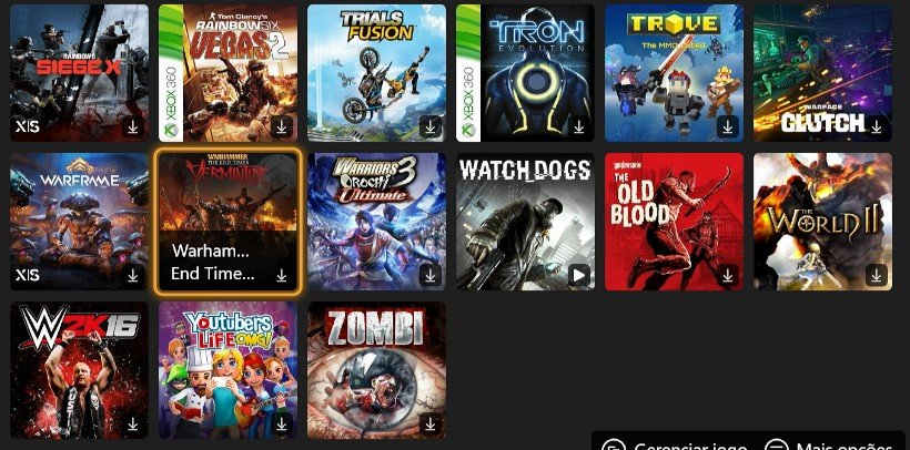 Combo com 140 Jogos – Xbox One e Xbox Series S/X – Comando Games